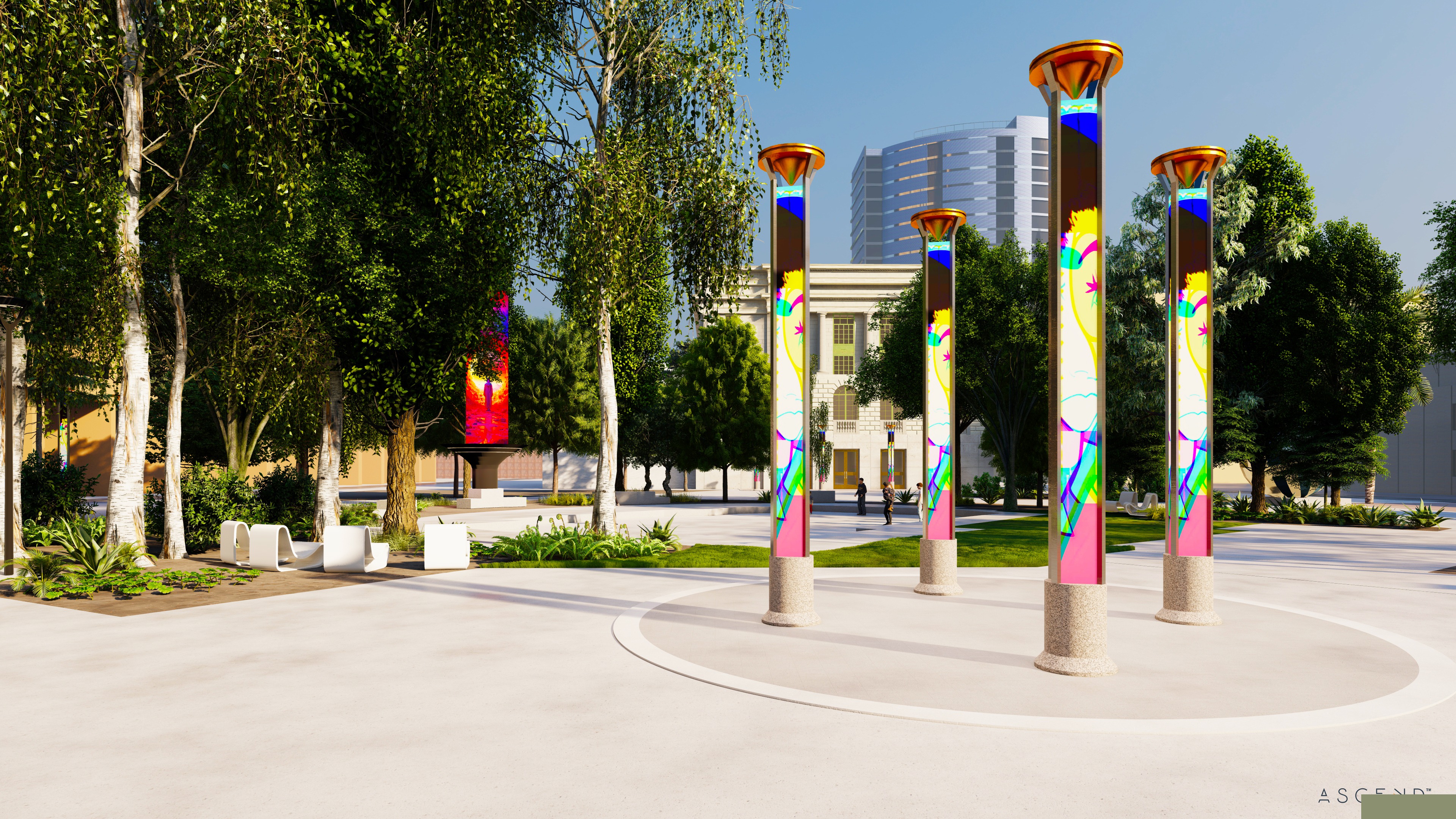 SITE:1023 Heritage Square LED installation rendering