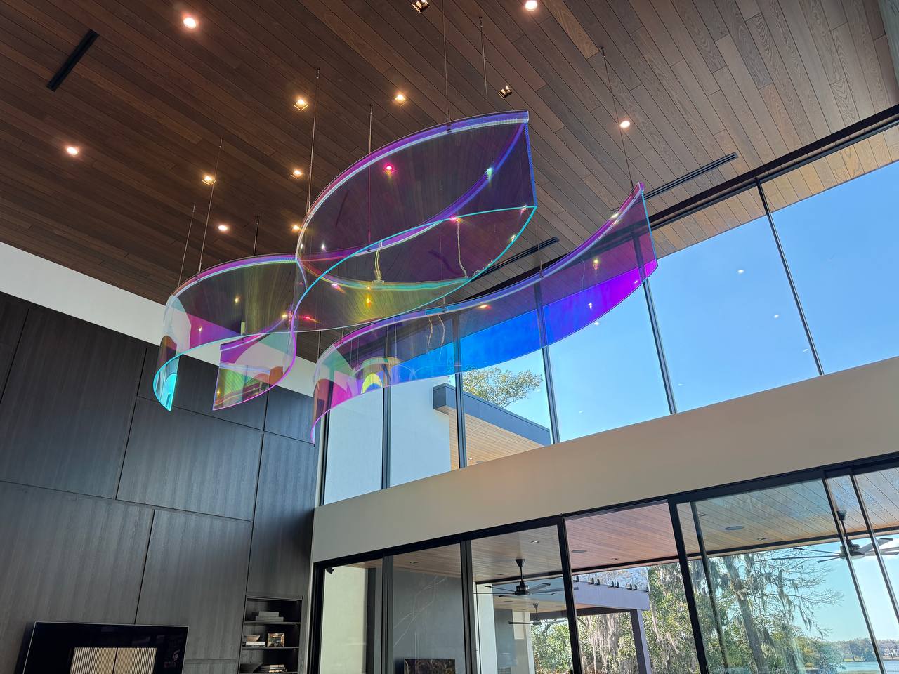 Wide view of the sculpture