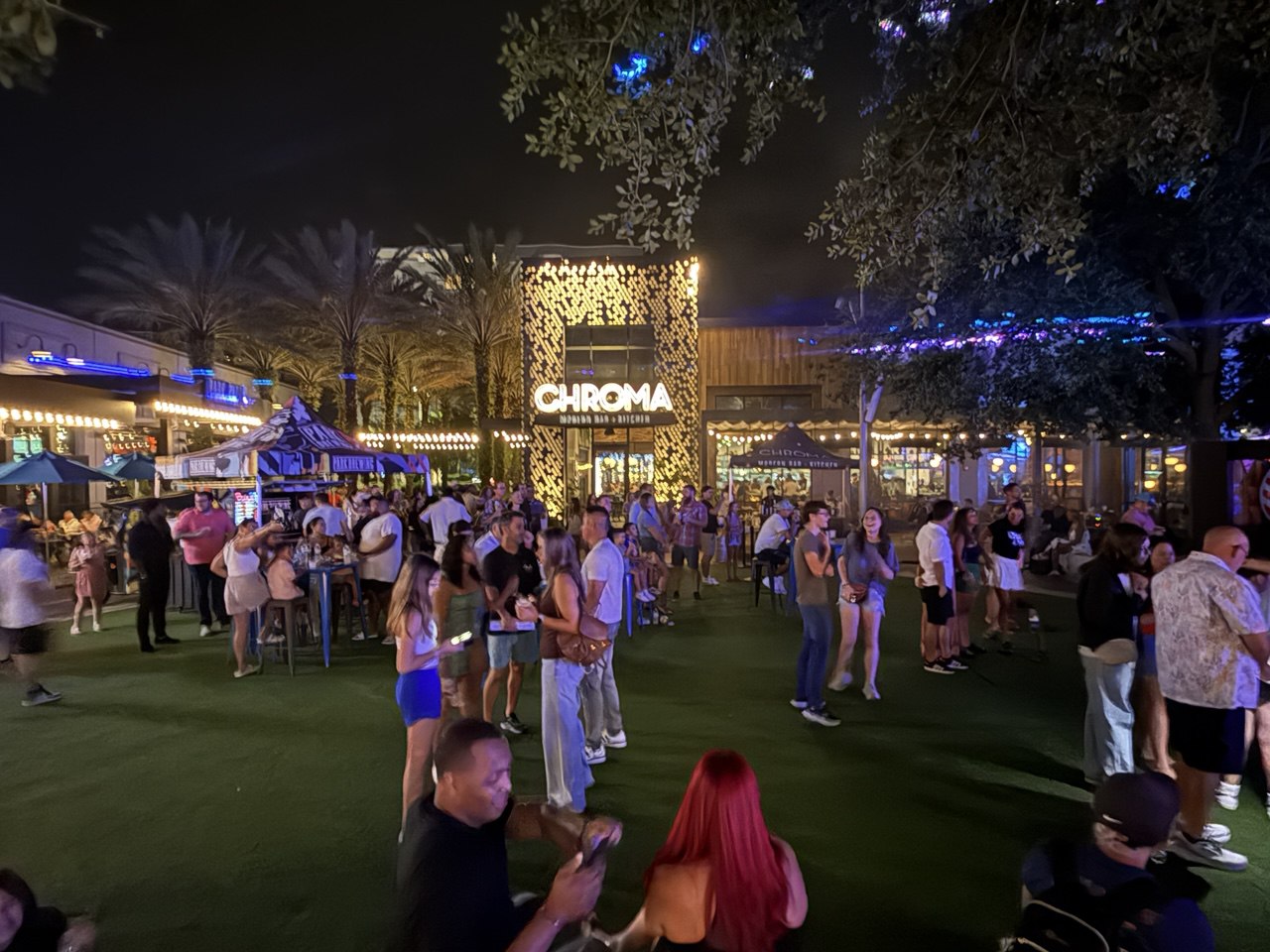 Packed crowd at CHROMA Modern Bar & Kitchen during the Lake Nona celebration