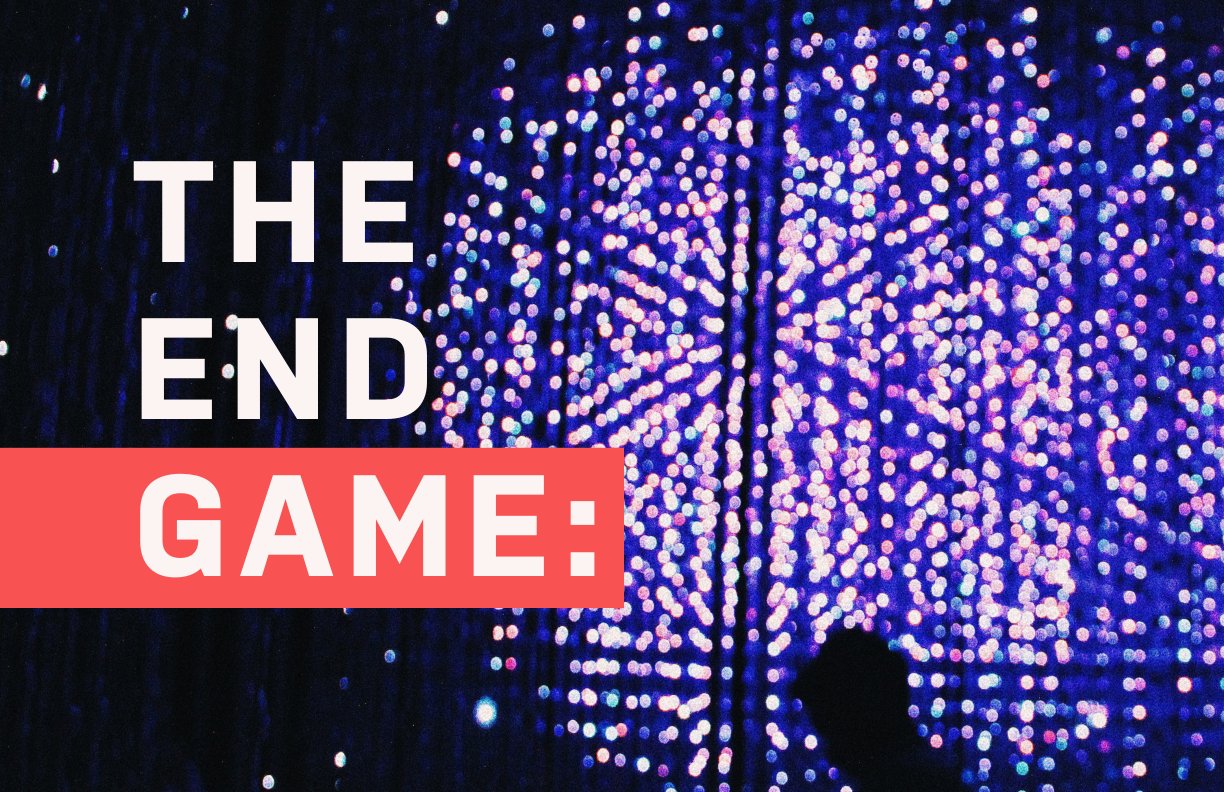 Dramatic silhouette of a person standing in front of a massive LED art installation