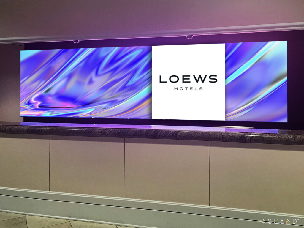 Loews Santa Monica Beach Hotel LED lobby wall