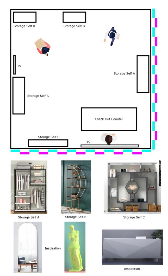 Art² retail space layout and design inspiration